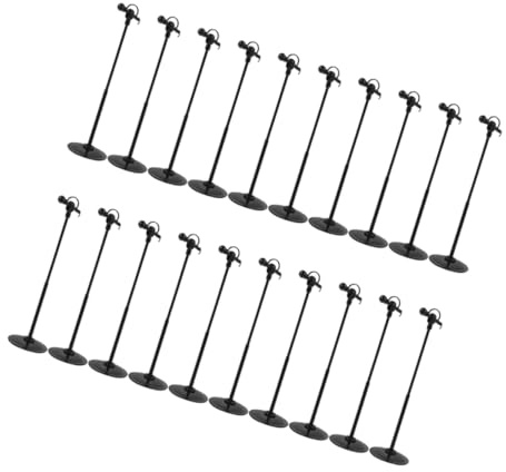 Hohopeti 20pièces Microphone De Maison De Poupée Plastique Faux Micros Petits pour Jeux De Rôle Et Accessoires Miniatures De Décoration