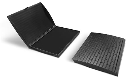 Large Black Stamp Pad 7 x 5 – Premium Felt Ink Pad for Office, Home, Craft, and Rubber Stamps