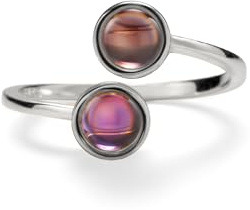 PERIMADE Anillo de proyección de doble imagen personalizado con foto conmemorativa para mujer, plata de ley 925, mini imagen, anillo de memoria de moda, regalo de amistad de cumpleaños, plata