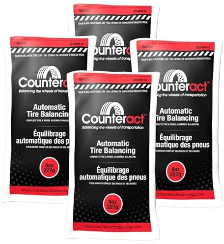 Counteract Cuentas de equilibrio de neumáticos de fuerza centrífuga -B4 de 8 onzas/ruedas – Vehículos todoterreno, neumáticos de camión ligeros/medianos, (4) bolsas de cuentas de equilibrio de 8