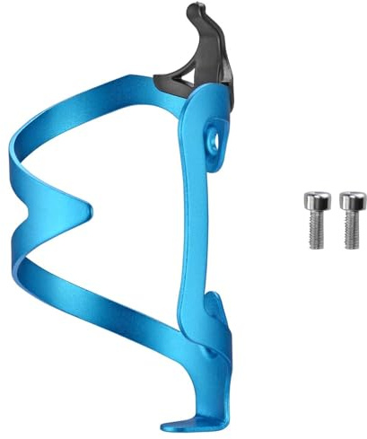 ROCKBROS Portabidón Bicicleta, Soporte Botella de Aluminio Ligero para MTB Bicicleta Carretera Ciclismo Azul-1PCS