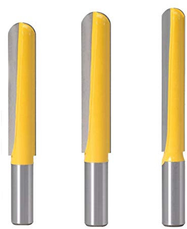 Pangocho JINchao-router bits, 1PCS Long Blade Round Nose Bit, Core Box Router Bit CNC Carbide End Mill Tool Long Reach, 12mm Shank 1/2″shank, for Home & DIY (Cutting Edge Length : 3PCS 12.7mm shank)