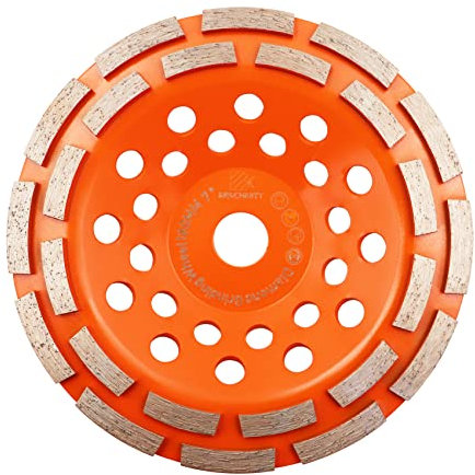 Diamant Schleiftopf 180mm - BRSCHNITT Geschweißt Doppelreihig Diamanttopfschleifer Schleifscheibe für Beton Mauerwerk Granit Marmor Naturstein