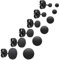 Yolev 6 Paar Dot Ohrstecker Schwarz Unisex Edelstahl Ohrstecker Runde Flat Top Ohrringe Schwarz Set Damen Herren Mädchen (3mm-8mm) Halloween Punk Rock Ohrstecker