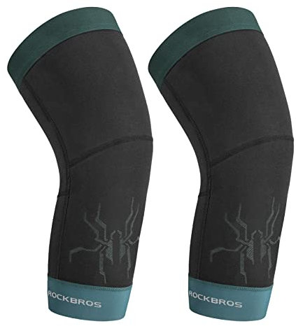 ROCKBROS Fahrrad Armlinge/Beinlinge Winter Thermo Armwärmer/Beinwärmer Rutschfest Arm Sleeves und Knieschutz für Radfahren, Laufen Herren/Damen S-3XL (1 Paar)