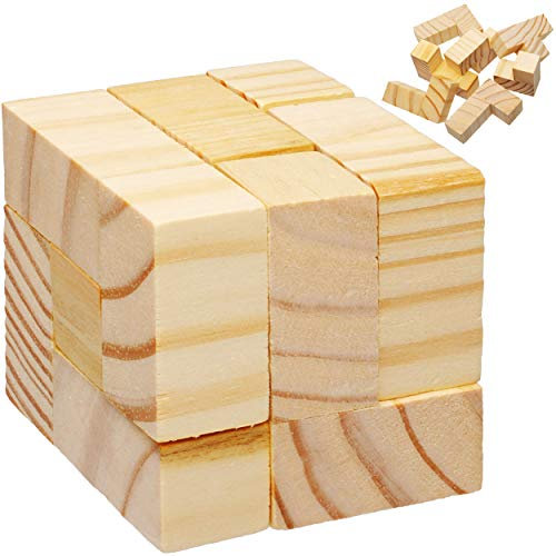 alles-meine.de GmbH Knobelspiel & Logikspiel - Geduldspiel - aus Holz - 3D Holzpuzzle - Knobelwürfel - Gedächtnisspiel/Geschicklichkeitsspiel - Denkspiel - Würfel - Geduldsspie..