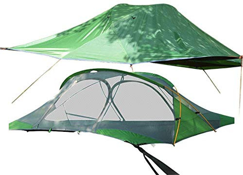 Outdoor Camping Wandern Rally Bett Doppelschicht Regendicht Doppel 2 Personen Hängezelt Suspension Zelt Baum Zelt Hängematte Zelt wenig glücklich ziyu