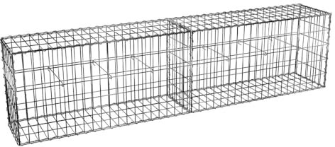 Oxeo Gabion Dimensions 200x50x30cm - Mur avec Pierres - Mur de soutènement - Paroi Bordure de Jardin - avec Spirales et entretoises