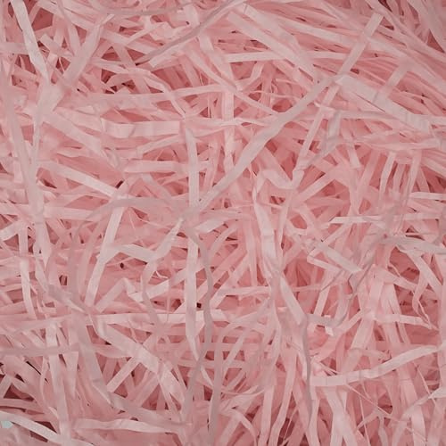 230g Light Pink Shredded Tissue Paper for Gift Boxes and Bags, Ideal Hamper Filling and Packaging Filler Suitable for All Occasions