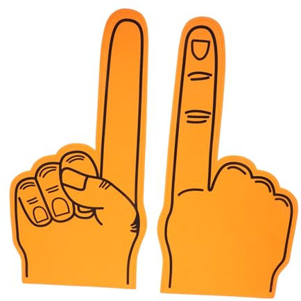 HEMOTON 2 Stück jubelnde Handschuhe Cheerleading Schaum Finger Schild erste Fanartikel Handballhandschuhe Partyzubehör Cheerleader Krachmacher Cheerleader-Hand schäumt die Hand Eva Orange
