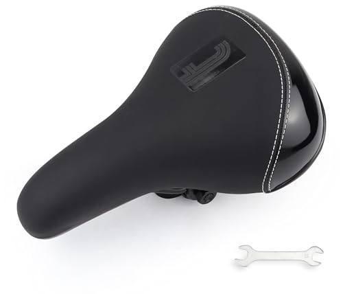 FOMAS Kids Bike Saddle PU Child Bike Seat with Embroidery for 14-24 inch Bicycle BMX Mountain Bike