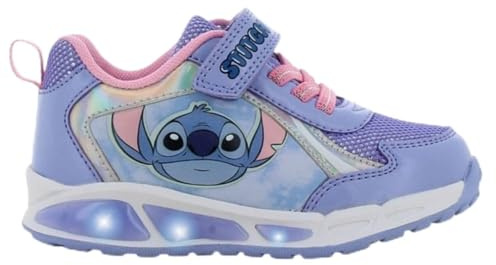 Leomil Lilo & Stitch Baskets Lumineuses pour Filles Chaussures Enfants 29, Idéal pour l'école et Les Loisirs, Bleu