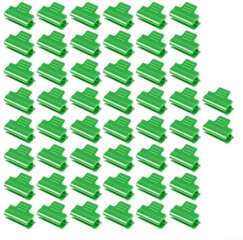 Lot de 50 clips de film de serre pour tige de 11 mm, pinces en plastique pour sécuriser les couvertures de serre et les filets de jardin, accessoires de jardinage durables avec réglables