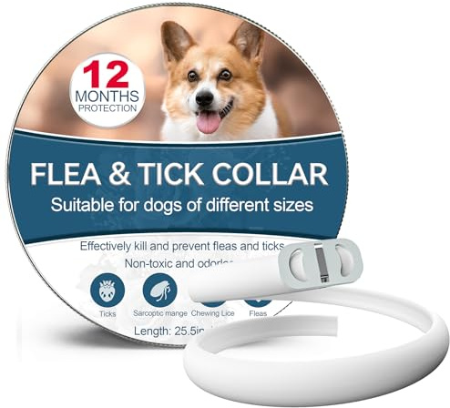 Collar Antiparasitario Perros, Seguro y Eficaz Collares Antiparasitos Perros, 12 Meses de Eficacia Collar Antipulgas Perro de 65 cm para Perro Pequeños, Medianos y Grandes (65cm) (65cm)