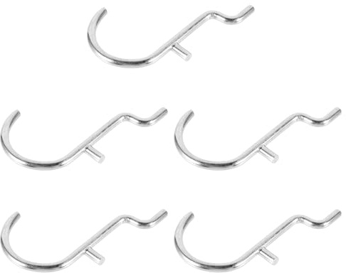 Cabilock 5pcs U Shape Pegboard Hooks Metal Perforated Wall Hooks Heavy Duty Stainless Steel Display Shelf Pegboard Hangers for Industrial Storage and Workshop Organization