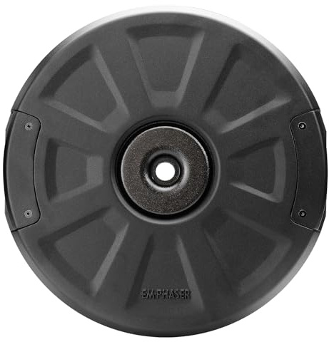 EMPHASER EBS111X – Aktivsubwoofer für Reserveradmulde oder Ersatzrad – 28 cm / 11 Auto Subwoofer mit 300 W Verstärker, kompakte Car-Audio Bassbox, nur 120 mm Bauhöhe