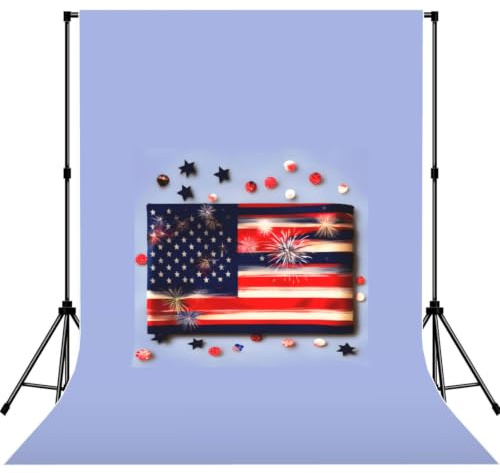 Fyrverkeri amerikansk flagga 4 julisprint fotografi bakgrund fotoduk för studio bröllopsfest fotograferingar bakgrund