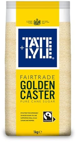 Tate & Lyle Fairtrade Golden Caster Pure Cane Sugar, 1kg