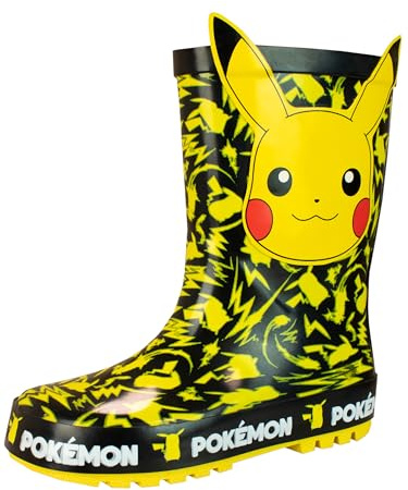 Pokémon Botas Impermeables para Niños Pikachu Amarillo 29
