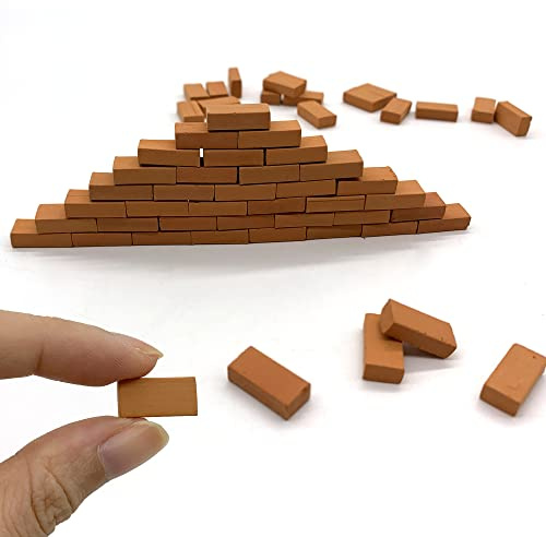 DHER Mini Briques Petites 50 Pièces - Modèle Fait Main pour Bricolage, Bac à Sable, Couverture de Construction, Maison et Micro Paysage