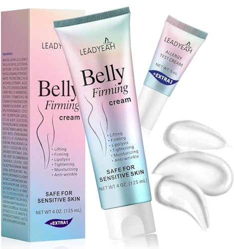Leadyeah B Flat Belly Firming Cream - Moisturizing, Firming for Stomach, Thighs and Butt, Body Lotion for Women and Men, 125 ML