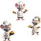 COVPAW 3x Wandaufkleber süss kleine Mäuser Koch Küche Kinderzimmer Wandtattoo Maus Küchenmeister Kuchen Essen Wandsticker Wanddeko Babyzimmer Wohnzimmer Schlafzimmer Kindergarten (Mauskoch)
