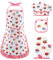 CutitiUU Juego de Delantal de algodón y Sombrero de Chef para niños,4 Delantal de Cocina para niños de poliéster para Hornear Sombrero,Mini Delantal de Pastel de Cocina de simulación