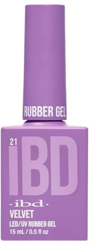 IBD Rubber Gel - Velvet - 15 ml - Made in USA - Premium Nail Polish for Durable Manicure and Smooth Nails - LED/UV Varnish