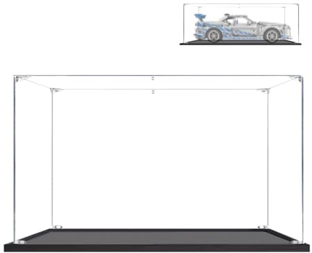 BOOVAX Display Case for Lego 42210 - Acrylic Clear Collectible Display Box for [Nissan Skyline GT-R R34] - 45x25x15cm | 2mm