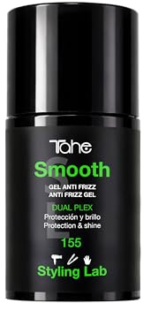 Tahe Styling Lab Gel capilar antifrizz Smooth 155 que aporta protección, nutrición y brillo con Aceite de Tsubaki y Tecnología Dual Plex, 50 ml