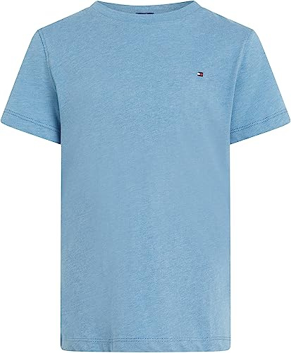 Tommy Hilfiger Boys’ Short Sleeve Round Neck T-Shirt, Blue (Dark Allure Heather), 16 Years