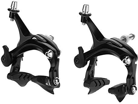 Demeras Freno Meccanico a Doppio Perno 1 Paio di Bici da Strada a Forma di V Set di Freni Parti di Riparazione Accessorio Nero
