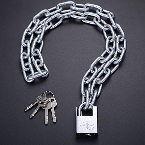 Candado de cadena de seguridad para motocicletas, bicicletas, cadena de seguridad de 6 mm, 0,5 m