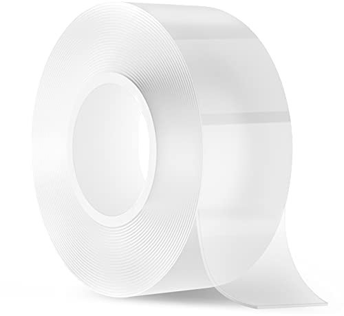 5m Doppelklebeband,Nano , Transparent Extra Stark Dünn,Entfernbares Beidseitiges Klebeband