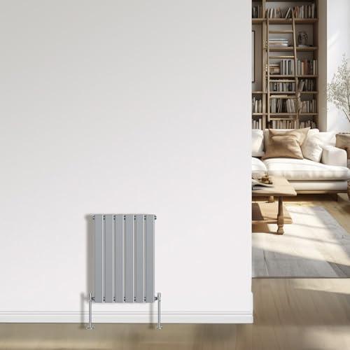 NRG Radiatore Moderno Cromato 600x408mm Singolo Pannello Piatto Riscaldatore Interni Designer Radiatori Bagno Orizzontali