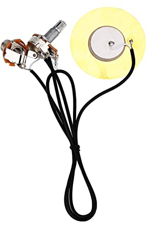 KIMISS Pastilla PiezoeléCtrica,Pastilla MetáLica de 50,Transductor PiezoeléCtrico,Pastilla de Amplificador Precableada para Accesorio E Guitarra,Pastilla PiezoeléCtrica para Guitarra AcúStica,Pieza E