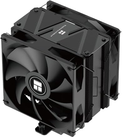 Thermalright Burst Assassin 120 EVO DARK CPU Enfriador de aire con tapa negra cepillada,6 tubos de calor con PWM Enfriador de CPU de ventilador silencioso,para AM4,AM5,Intel 1851/1700/1150/1151/1200