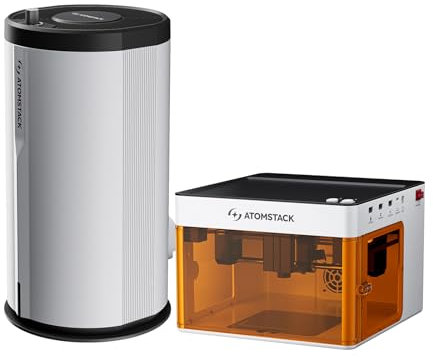ATOMSTACK P1 Máquina de grabado láser con purificador de aire D3, 5 W de potencia de salida, 10 000 mm/min, herramienta de Grabador laser portátil para metal, vidrio y madera, grabado APP