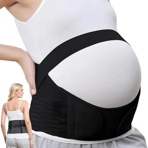 Ceinture de Grossesse pour Enceinte, Ceinture Ventrale Respirante Réglable