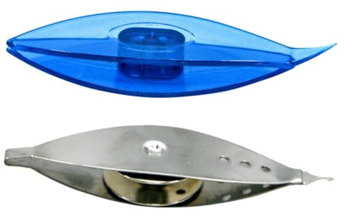 DOITOOL 2 Navettes en Métal et Plastique Transparent, Faciles à Utiliser, pour Tricot et Travaux D’Aiguille, Accessoires de Couture Multifonctions