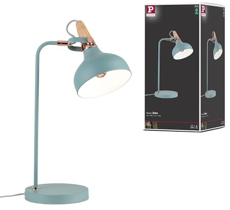 Paulmann 79651 Neordic Juna Tischleuchte max.1x20W E14 Softgrün/Kupfer/Holz 230V Metall/Holz