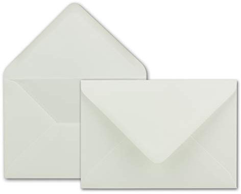 50x Brief-Umschläge in Elfenbein - 80 g/m² - Kuverts in DIN B6 Format 12,5 x 17,6 cm - Nassklebung ohne Fenster