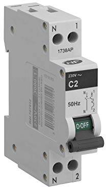 DEBFLEX DISJONCTEUR 3KA 1 MODULE PH+N 2 AMPERES BLANC