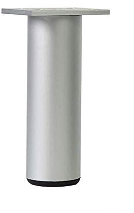 Furniture legs Verstellbare Möbelfüße aus Aluminium Schrankfüße Sofa Bett Tischgestell, rutschfeste Matte, Silber