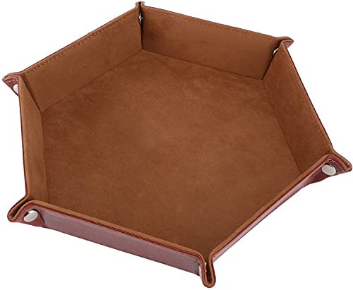 LATRAT Würfelbecher, Würfelschale Doppelseitige PU Samt, PU Leder Würfelteller Würfeltablett Würfelbrett Faltbar für Würfelspiele Tischspiele