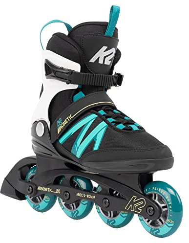K2 Kinetic 80 Women's Inline Skates - Black/Turquoise, 11.0