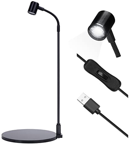 LED Plants Aquarium Beleuchtung, 3 W, USB-betriebene Aquarium-Pflanzenlampe mit schwarzer Basisplatte für 360 Betta-Fischschalen, Topfpflanzen, Sukkulenten, Miniaturlandschaft