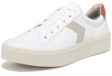 Dr. Scholl's Shoes Women's Madison Lace Sneaker Oxford, White Smooth, 9 Wide