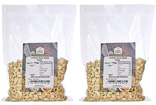 Old India Cashew Nuts 320S India 750g (Pack of 2)
