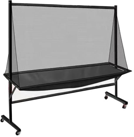 YEHOZZ Großes Tischtennisball-Fangnetz Mit Metallrahmen, Beweglicher Tischtennis-Recycling-Fänger Mit Seitlichem Zaun Für Einfach Einzurichtendes Tischtennis-übungsnetz,F